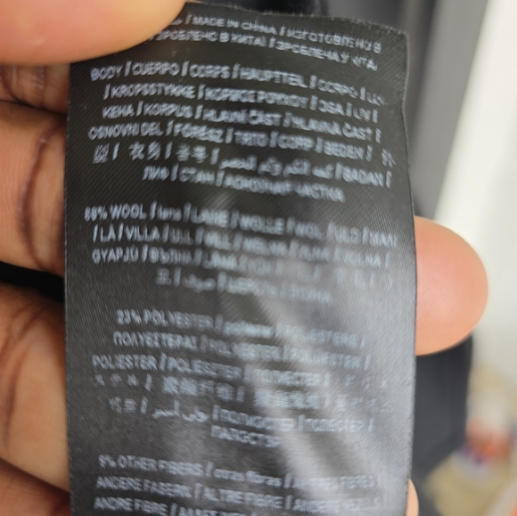 $157 Guess Wool Blend Long Jacket Women Medium Snap Buttons Black Pocket New - Picture 11 of 14